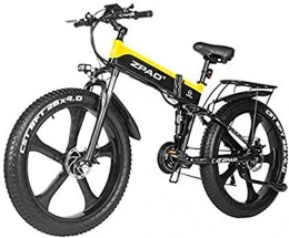 Capacity Bici Bici da neve elettrica, adulti 48 V 1000 W Bici elettrica Bike Elettrico Mountain bike 26inch Pneumatico di grasso E-bike 21 Velocità di trasmissione