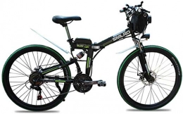 WJSWD Bici Bici elettrica, 26" Electric Mountain bike bicicletta pieghevole elettrica con rimovibile 48V 500W 13Ah agli ioni di litio for l'adulto la velocità massima è 40 km / h, Rosso Batteria al litio Beach C