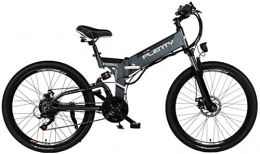 WJSWD Mountain bike elettrica pieghevoles Bici elettrica, Elettrico Mountain bike, 24 " / 26" Bicicletta ibrida / , Freni Double E-ABS disco meccanico, display a cristalli liquidi (48V12.8Ah) 21 Velocità 5 Power System file di grandi dimensioni