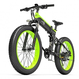 Be-zior Bici Bici elettrica pieghevole da 500 W con assistenza elettrica per ciclomotore Bicicletta elettrica 26 x 4 pollici Fat Tire Snow Bike 35 km / h Velocità massima 100 km Gamma per viaggi di fine settimana