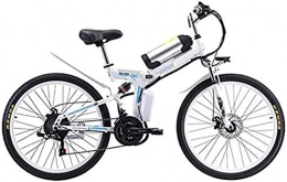 HCMNME Bici Bicicletta Elettrica 26 '' pieghevole mountain bike elettrico con batteria rimovibile per ioni di litio 48V 8ah 350W Motore Bike elettrico E-bike 21 Gear Gear e tre modalità di lavoro Batteria al liti