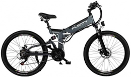 RDJM Mountain bike elettrica pieghevoles Bicicletta Elettrica Elettrico Mountain bike, 24 " / 26" Bicicletta ibrida / , Freni Double E-ABS disco meccanico, display a cristalli liquidi (48V12.8Ah) 21 Velocità 5 Power System file di grandi dimen