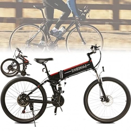 CHEIRS Bici CHEIRS Bicicletta elettrica Pieghevole, 26"500W 48V 10AH E-Bike per Allenamento in Bicicletta all'aperto, 21 velocità Professionale, Black