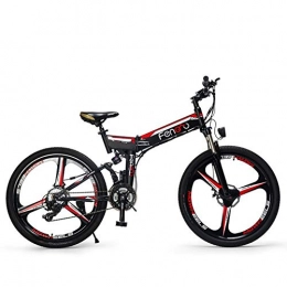 City Bicicletta elettrica per Adulti Bike Pieghevole ausiliaria 250W 48V Batteria Litio Mountain Bike Snow per MTB 26"con Disco Idraulico Brake