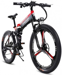 CZYNB Mountain bike elettrica pieghevoles Elettrico Mountain Bike, 240W 26 '' Pieghevole Professionale Bici elettrica, con Rimovibile 48V 10Ah agli ioni di Litio, 30 velocità di Trasmissione, Adatto for Gli Adulti (Color : Red)