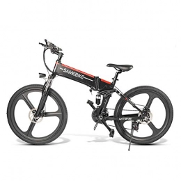 Ubrand Bici European Stock, bicicletta elettrica per adulti e uomini, 48 V / 10 Ah, batteria rimovibile, 350 W, telaio pieghevole portatile a 3 porte Mountain E, bicicletta da 26 pollici, colore nero