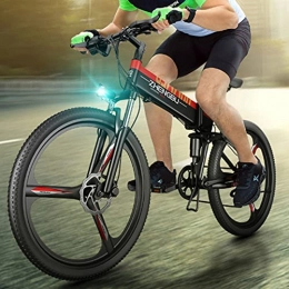 GAOXQ Bici GAOXQ Bici Elettriche per Adulti 26 in Mountain Bike Freni E-Bike con Batteria al Litio 48V 10ah, Bicicletta E-MTB Professionale da 500 W Red black-27 Speed