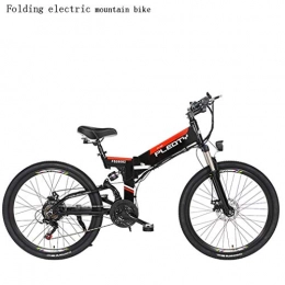 GBX Mountain bike elettrica pieghevoles GBX E-Bike per Adulti, Mountain Bike per Adulti, Batteria Al Litio 48V 10Ah, Bici in Lega Di Alluminio 480W, Bicicletta Fuoristrada a 21 Velocit, Ruote da 26 Pollici