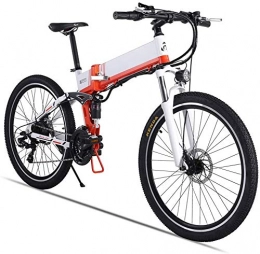 HSART Mountain bike elettrica pieghevoles HSART 26" Bicicletta Elettrica per Adulti, Mountain Ebike da 500W con Freno ad Olio XOD Batteria Litio Rimovibile 48V 12.8AH 21 velocità