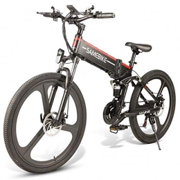 HSART Bici HSART SAMEBIKE Bicicletta de Elettrica per Adulti E-Bike Pieghevole da 26", E-MTB, 48V 10.4Ah 350W Mountain Bike - 21 velocit, 48v / 10.4ah / Black