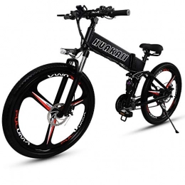 HUAKAI Bici HUAKAI Mountain Bike Elettrico da 350 W, Ruota Integrata per Bici Elettrica Pieghevole da 26 Pollici