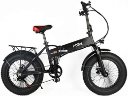 Ibike Mountain bike elettrica pieghevoles i-Bike, Fold Fat 20" Unisex Adulto, Black, Unica