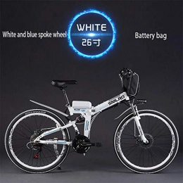 JUN Bici JUN Mountain Bike Elettrica da 26 Pollici (48V 350W) con Batteria Rimovibile agli Ioni di Litio di Grande capacità, A