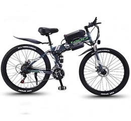 JXH Bici JXH Folding Mountain Bike per Freni a Disco Doppio per Adulti 36V 8AH Montagna Bicicletta elettrica e, con Display LED Eco-Friendly Bici per Urban Commuter, Grigio