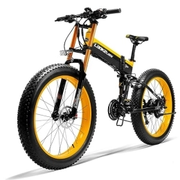 Kinsella lankeleisi XT750PLUS La bicicletta elettrica è una mountain bike elettrica fat tire con: ottimo assorbimento degli urti, batteria al litio rimovibile da 48V 17,5Ah. (giallo)