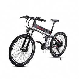 Knewss Bici Knewss Bicicletta elettrica da 26 Pollici Pieghevole per Mountain Bike elettrica per Fuoristrada 48V Batteria al Litio Bicicletta elettrica per Veicoli elettrici-Ruota 500W Filo Nero 48V (GPS)