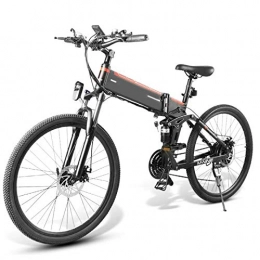 Lanceasy LO26 - Bicicletta elettrica pieghevole, 10 Ah, 48 V, 500 W, 26 pollici, 25 km/h, velocità massima 80 km