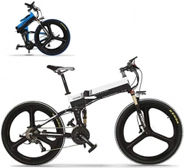 Leifeng Tower Bici Leifeng Tower Alta velocità 26" Biciclette elettriche for Adulti, Folding Mountain Bike Bicicletta elettrica 350W Brushless Motor 48V Portatile for Outdoor