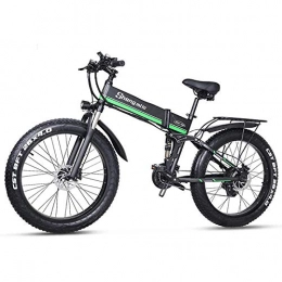 LIMQ Bici LIMQ Bicicletta Elettrica 1000W Bicicletta Elettrica da Spiaggia 4 0 Fat Tire Electric Bike 48V Mens Mountain Bike Snow E-Bike, Green