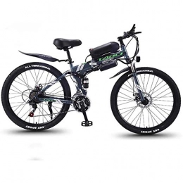 LRUIJIE Bici Mountain bike elettrica pieghevole, bici da neve 350W, batteria rimovibile agli ioni di litio 36V 8AH per bicicletta elettrica da 26 pollici a sospensione completa per adulti premium