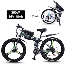 Super-ZS Bici Mountain Bike Elettrica Pieghevole, Set di Ruote Integrate da 26 Pollici Motore Brushless 350W Batteria al Litio 36V10Ah Batteria da Fuoristrada per Energia Elettrica per Viaggi All'aperto per Adult