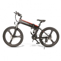 presentimer Bici Mountain bike elettrico pieghevole da 26 pollici in lega di alluminio - Batteria al litio da 48 V con cambio a 21 livelli, motociclo ammortizzante per freni a doppio disco per ciclomotori per uomo