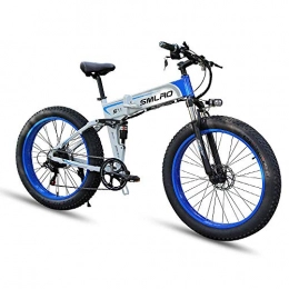 N / A Bici N / A 26''Folding Biciclette per Adulti elettriche, ATV Elettrico, in Lega di Alluminio Fat Tire e-Bike Mountainbikes, 350W / 500W / Batteria agli ioni di Litio Rimovibile 1000W 48V 10.4Ah con