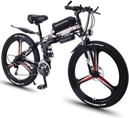 PARTAS Mountain bike elettrica pieghevoles PARTAS Visita / pendolarismo Tool - 26''Folding bici di montagna elettrica adulto, Freni MTB doppio disco con, rimovibile biciclette grande capacità agli ioni di litio (36V 350W) (Color : Black 8AH)