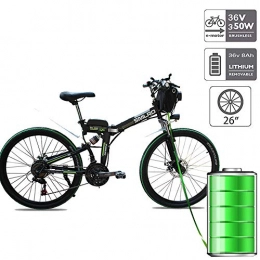 QDWRF Bici QDWRF Bicicletta Elettrica Pieghevole 2020 E-Bike, Bici Elettrica 36V, Mountain Bike Batteria al Litio 8AH / 10AH / 15AH, con Motore Brushless 350W E 21 velocità 36V350W8AH