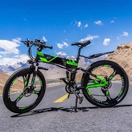 RICH BIT Mountain bike elettrica pieghevoles RICH BIT Bici elettrica RT-860 Bicicletta pieghevole per mountain bike 26 pollici Shimano 21 velocità Bici Smart MTB Bici elettriche (verde)