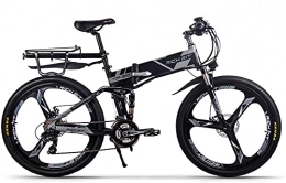 RICH BIT Mountain bike elettrica pieghevoles RICH BIT Mountain Bike 250W Brushless Motor Sport Bike, 36V 12, 8Ah batteria al litio bici elettrica, freno a disco meccanico Ebike (Grigio-Nero)