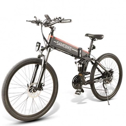 Samebike Bici SAMEBIKE Biciclette elettriche da 26 Pollici con Pneumatico Pieghevole Biciclette elettriche da Montagna 48V 500W per Adulti (Nero)
