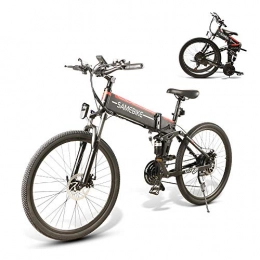 Samebike Bici SAMEBIKE lo26 Biciclette Elettriche da 26 Pollici Pieghevole Biciclette elettriche da Montagna 500W 48V 10AH Batteria al litio SHIMANO a 21 Velocità per Adulti (Nero)
