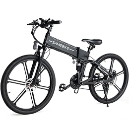 Samebike Bici SAMEBIKE LO26-II bicicletta elettrica per adulti 48V 10.4AH Ebike 26 pollici pieghevole bici elettriche da montagna con SHIMANO 21 velocità Display LCD a colori nero