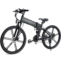 Samebike Bici SAMEBIKE LO26-II Versione di Aggiornamento Biciclette Elettriche 500W 48V 10AH 26 Pollici Mountain Bike Elettriche Pieghevoli con Display LCD a Colori per Adulti (Nero)