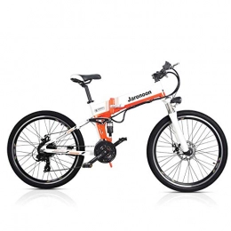 Shengmilo Bici Sharma Nia M80 - Bicicletta elettrica pieghevole, mountain bike, a 21 velocità, 48 V x 350 W, 26”, con doppia sospensione, con display LED, pedalata assistita, White Spoke Wheel