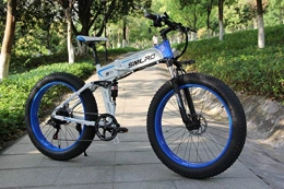 Shengmilo Mountain bike elettrica pieghevoles Shengmilo - Mountain Bike Elettrica 1000W 48V, batteria 13Ah 624Wh, 26", bianco
