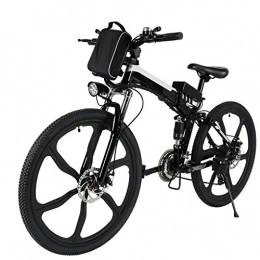 Speedrid Mountain bike elettrica pieghevoles Speedrid 20" / 26" / 27, 5"bici elettrica / city ebike / escursionismo e-bike / mountain e-bike dotata di batteria agli ioni di litio 36V / 10Ah / 12, 5Ah per uomini donne adulti. (36V / 8Ah 26'' nero)