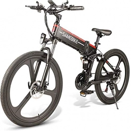 SYXZ Bici SYXZ Bici elettriche per Mountain Bike Pieghevole da 26 Pollici per Adulti, Batteria agli ioni di Litio Rimovibile 48V 350W, Nero