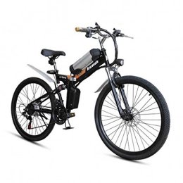 SZPDD Bicicletta elettrica, Mountain Bike Elettrico Pieghevole da 26 Pollici, Cambio a 7 velocità, 3 modalità Boost, Batteria al Litio 36V7,5 Ah,Black,26inch