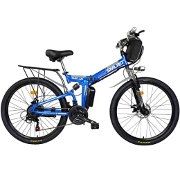 TAOCI Bici TAOCI Bicicletta elettrica pieghevole da uomo / donna, 26", ruote da 48 V, Urban E-Bike Trekking MTB, design impermeabile IP54, per adulti, viaggi quotidiani (blu)