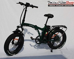 Tecnobike Shop Mountain bike elettrica pieghevoles Tecnobike Shop Bici Bicicletta Elettrica Pieghevole Z-Tech Folding Etna 500W 36V Telaio Dritto ZT-89-C Fat Bike eBikee (Verde)