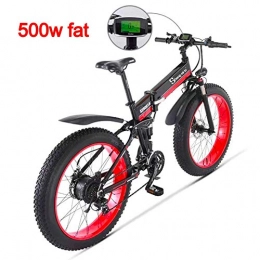 Unbekannt 500 W 26 Pollici Elettrici da Uomo Bicicletta 48 V 12Ah Fat Tire Beach Bike Mountain Bike Full Suspension MTB Ebike 21 velocità