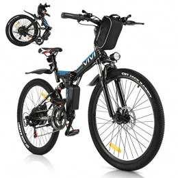 Vivi Bici Vivi Bicicletta Elettrica Pieghevole, 350 W Mountain Bike Elettriche per Adulti, 26" E-Bike con Batteria Rimovibile 8Ah, Professionale Shimano 21 velocità