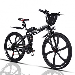 Vivi Bici VIVI Bicicletta Elettrica Pieghevole 350W Bici Elettriche, Bici Elettrica per Adulti, Mountain Bike Elettrica con Ruota Integrata da 26", Batteria da 8 Ah, Velocità di 32 km / h, 3 Modalità di Lavoro