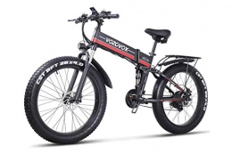 VOZCVOX Bici VOZCVOX bicicletta elettrica, 48V bici elettrica, Shimano 21velocità bici elettrica pieghevole, Full Suspension, Mileage 50-60km, con Sedile Posteriore ebike
