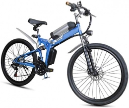WANGCAI Elettrico Mountain Bike, Pieghevole Bicicletta elettrica, Pieghevole con Meter LCD Intelligente Sedile Regolabile Telaio in Lega di Alluminio for Adulti
