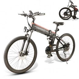 Xcmenl Mountain bike elettrica pieghevoles Xcmenl Electric Bike Elettrica da Trekking / Touring da 26", Bicicletta Elettrica da 500 W A 21 velocit con Batteria agli Ioni di Litio Rimovibile da 10, 4 Ah / 48 V, Freni A Doppio Disco