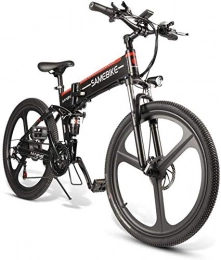 XCT Bici XCT Mountain Bike elettrica, da 26 Pollici Bici elettrica Pieghevole con 48V 10.4Ah la Batteria agli ioni di Litio, ad Alta Resistenza e Assorbimento degli Urti 21 velocità