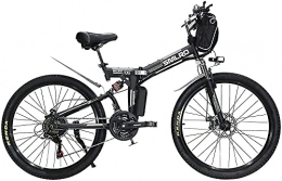 XINYUDAGE Bici XINYUDAGE Bici elettriche per Adulti Bicicletta elettrica Pieghevole MTB Dirtbike 26 48V 10Ah 350W IP54 Design Impermeabile Facile da riporre Biciclette elettriche Pieghevoli per Uomo-Nero Iteration